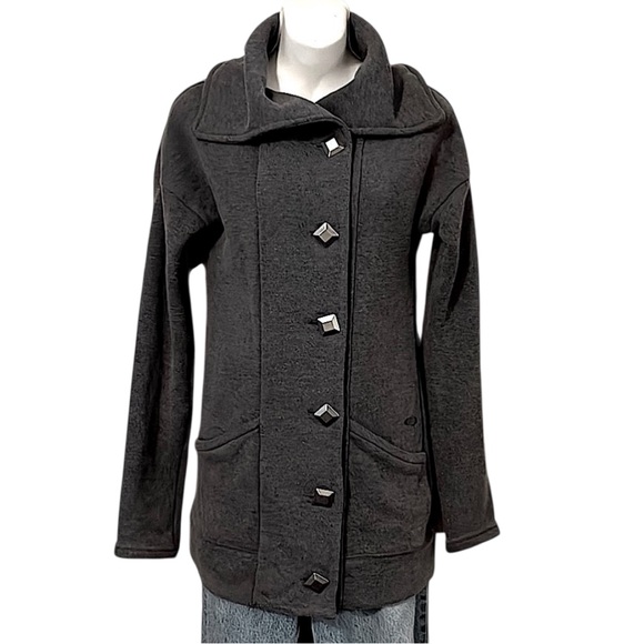 Oakley Gretchen Bleiler Signature Series Gray Button Down Fleece Jacket XS - Picture 3 of 13